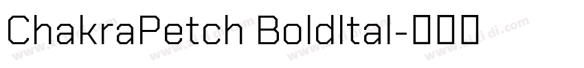 ChakraPetch Boldltal字体转换